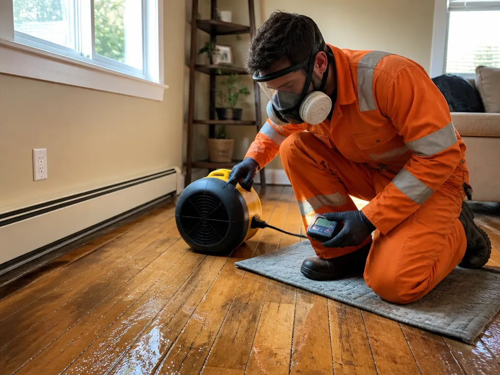 Hardwood Floor Drying
